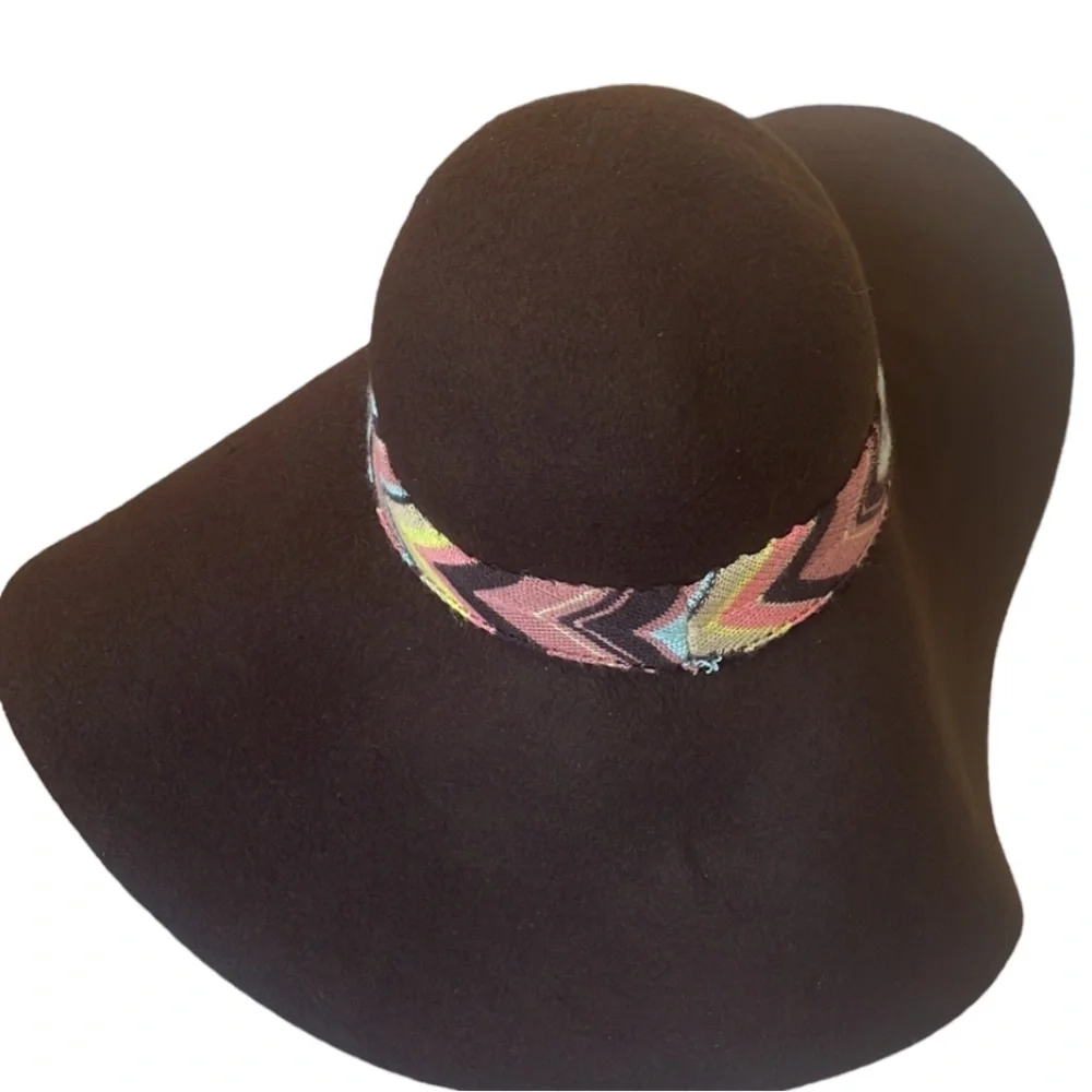 Missoni Brown Wool Floppy Hat - Picture 3 of 6